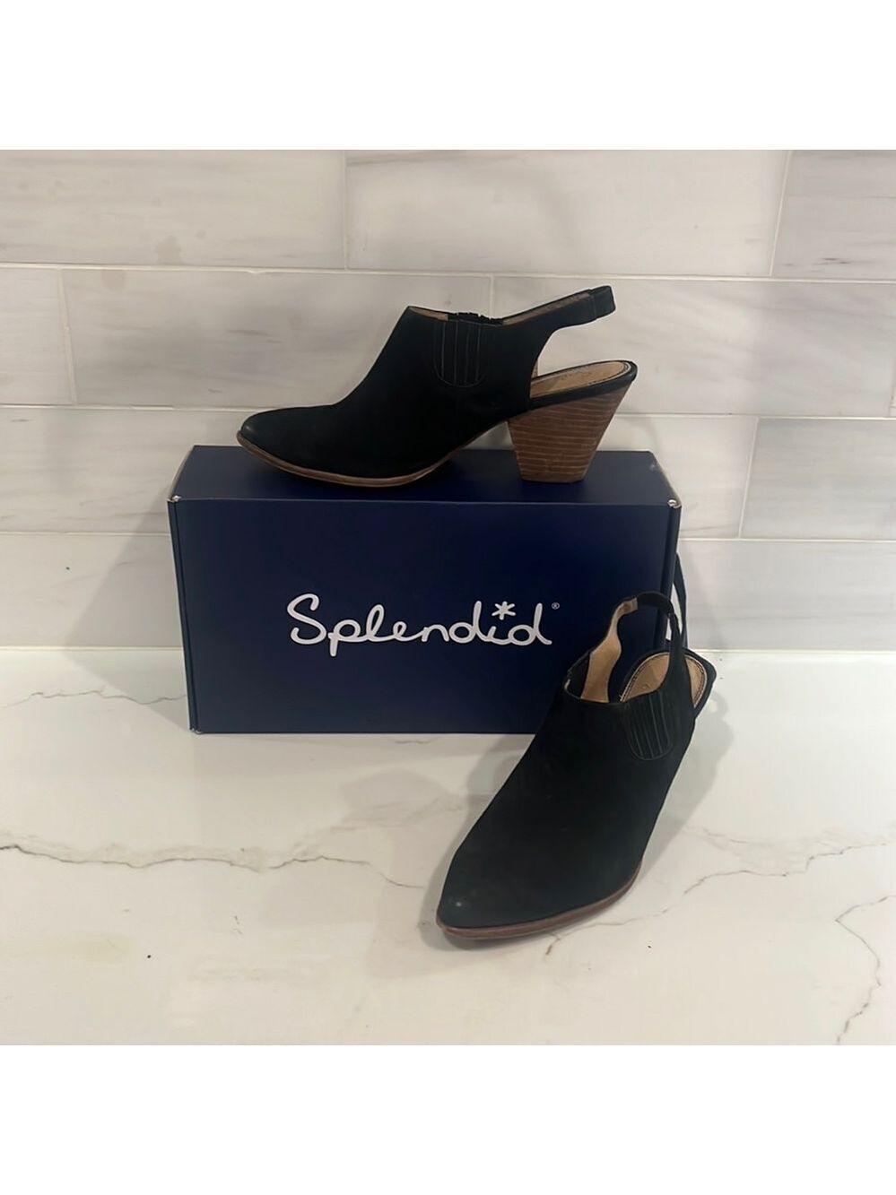 Splendid Leather Slingback Booties